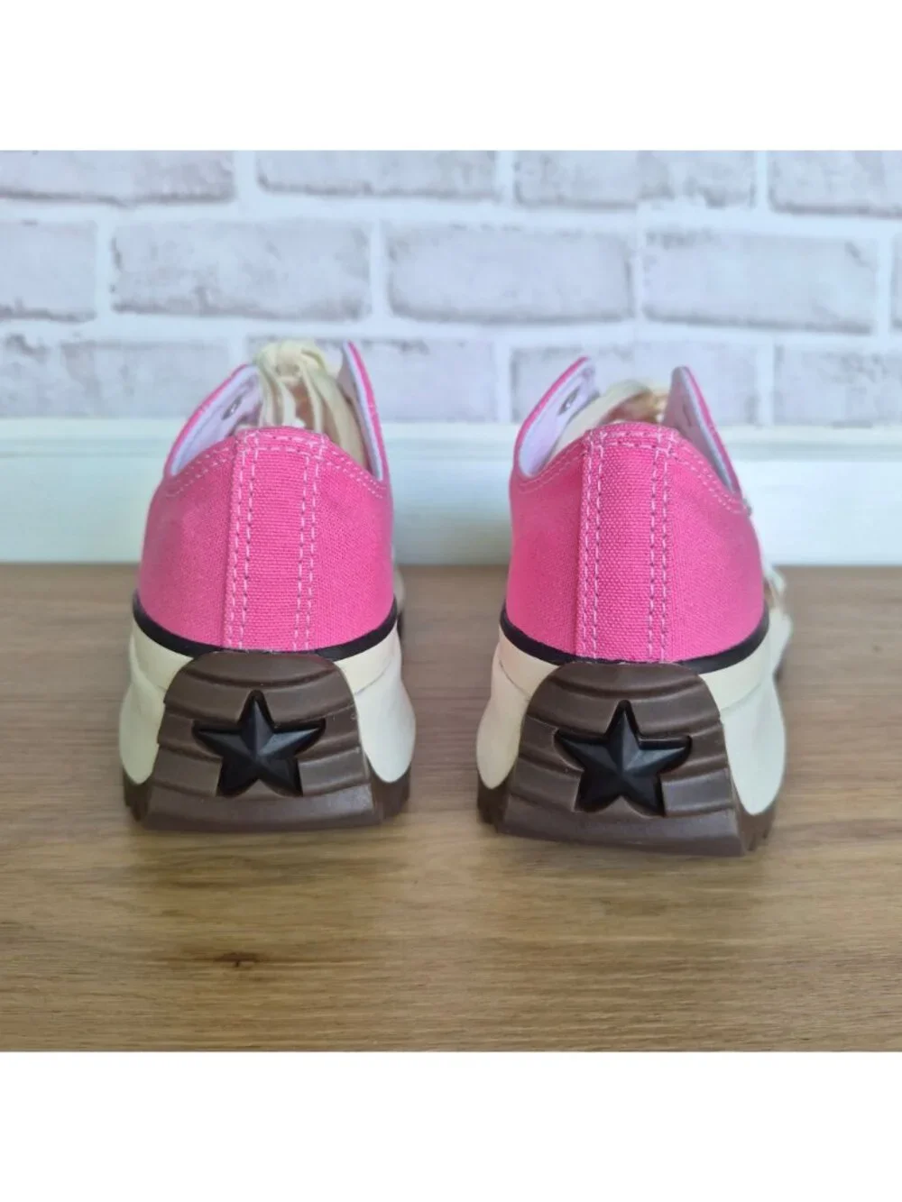 ⭐Converse Run Star Hike Low Platform Canvas Sz 5 Mens Shoes Pink Sneaker A20375C